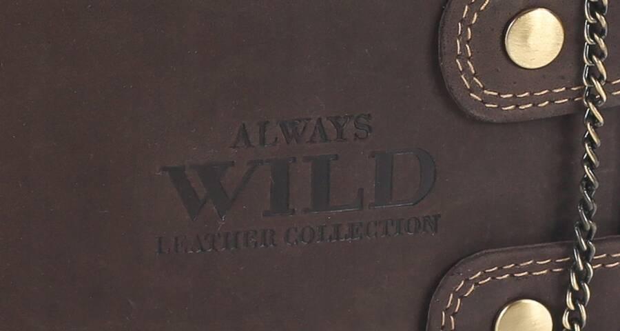 Męski skórzany portfel z łańcuchem od Always Wild