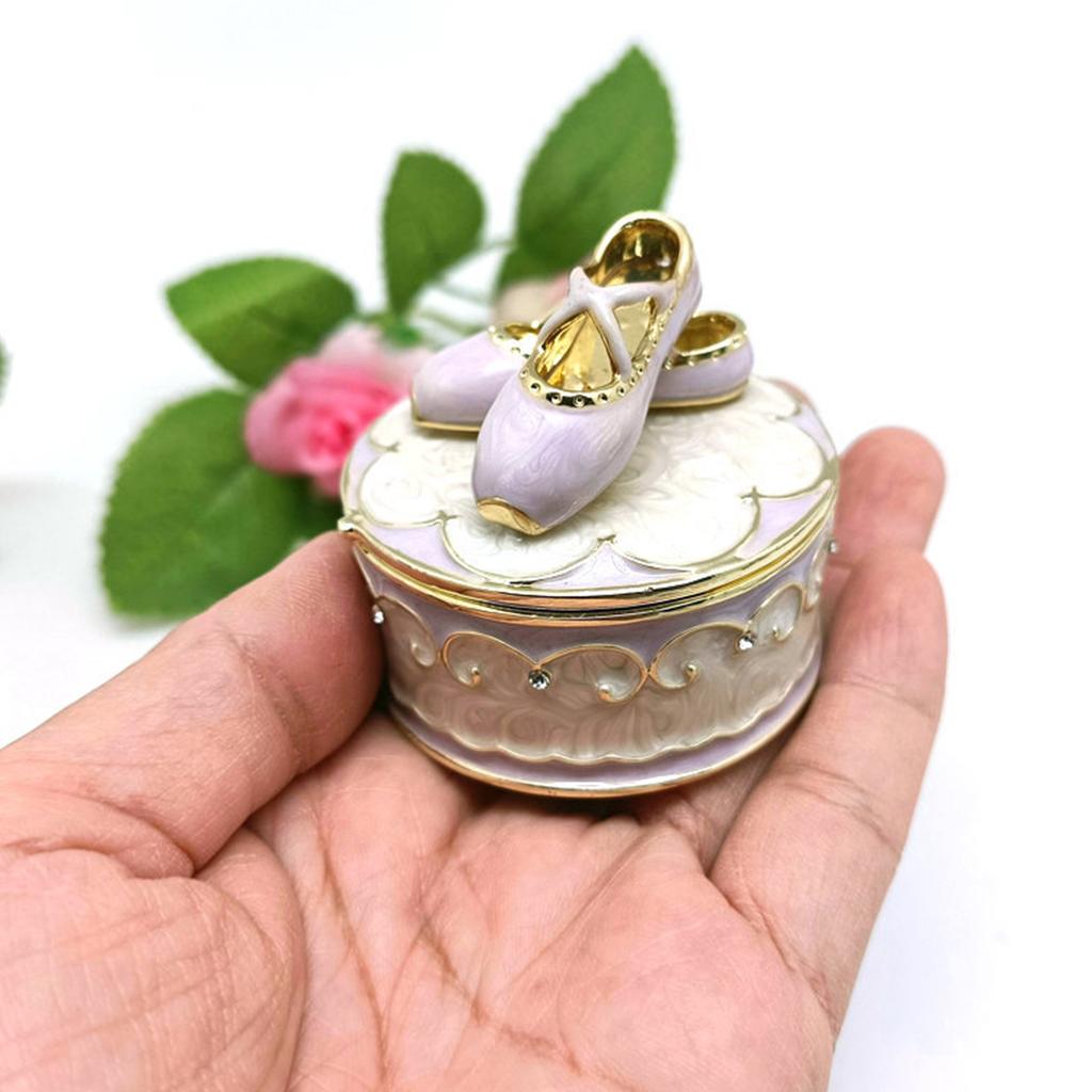 Elegant Ballet Shoe Jewelry Box Travel Friendly Ballet Shoe Jewelry Container for On the Go Accessory Safety