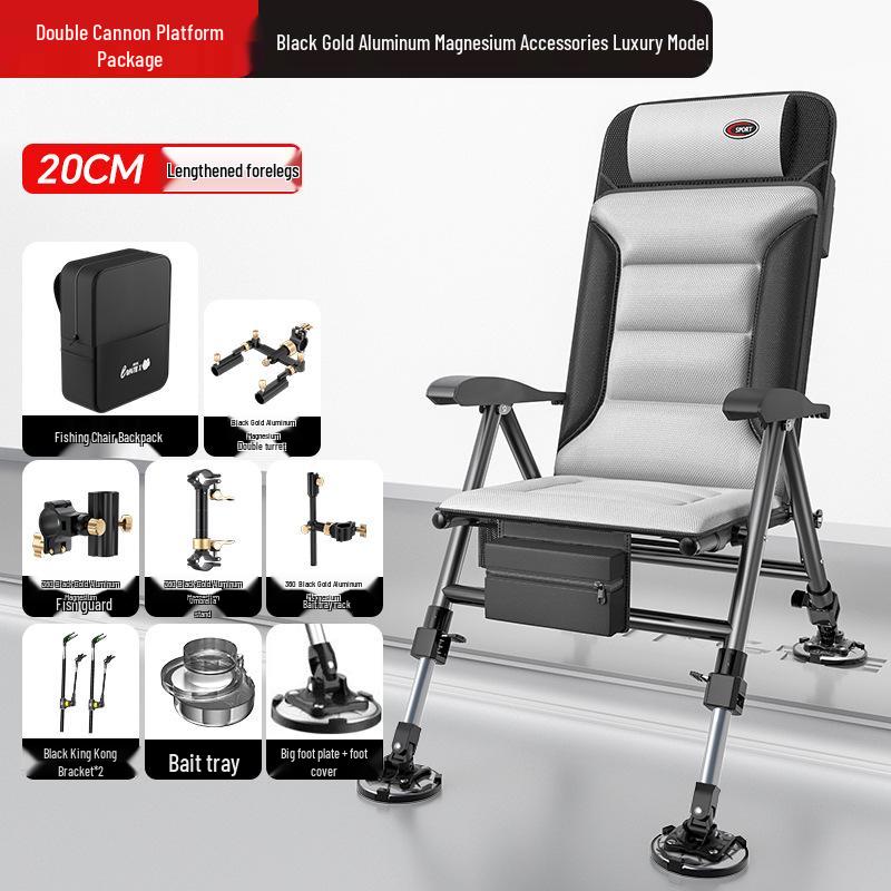 Reclinable European Multi-Functional Folding Fishing Chair