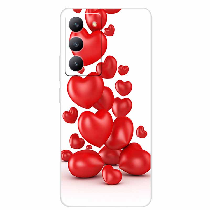 For Redmi 15 4G Phone Case Fashion Flowers Transparent Silicone TPU Soft Back Cover Case For Xiaomi Redmi 15 5G Case Redmi15 Bag