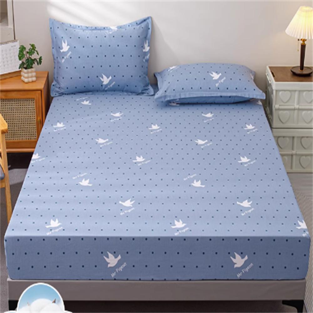 100% Cotton Fitted Sheet Single Piece No Pillowcase Cotton Bedspread Mattress Protector Children's Full Cover Bed Cover Sheet