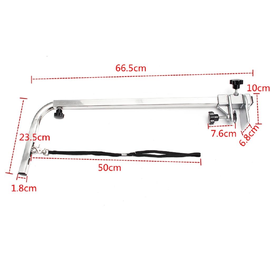 Portable Adjustable Metal Table Arm Support Holder For Pet Dog Grooming Bath Table Desk Sliver 50cm New