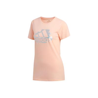 Training Round Neck Short Sleeve T-Shirt Women Tops Pink ED8145