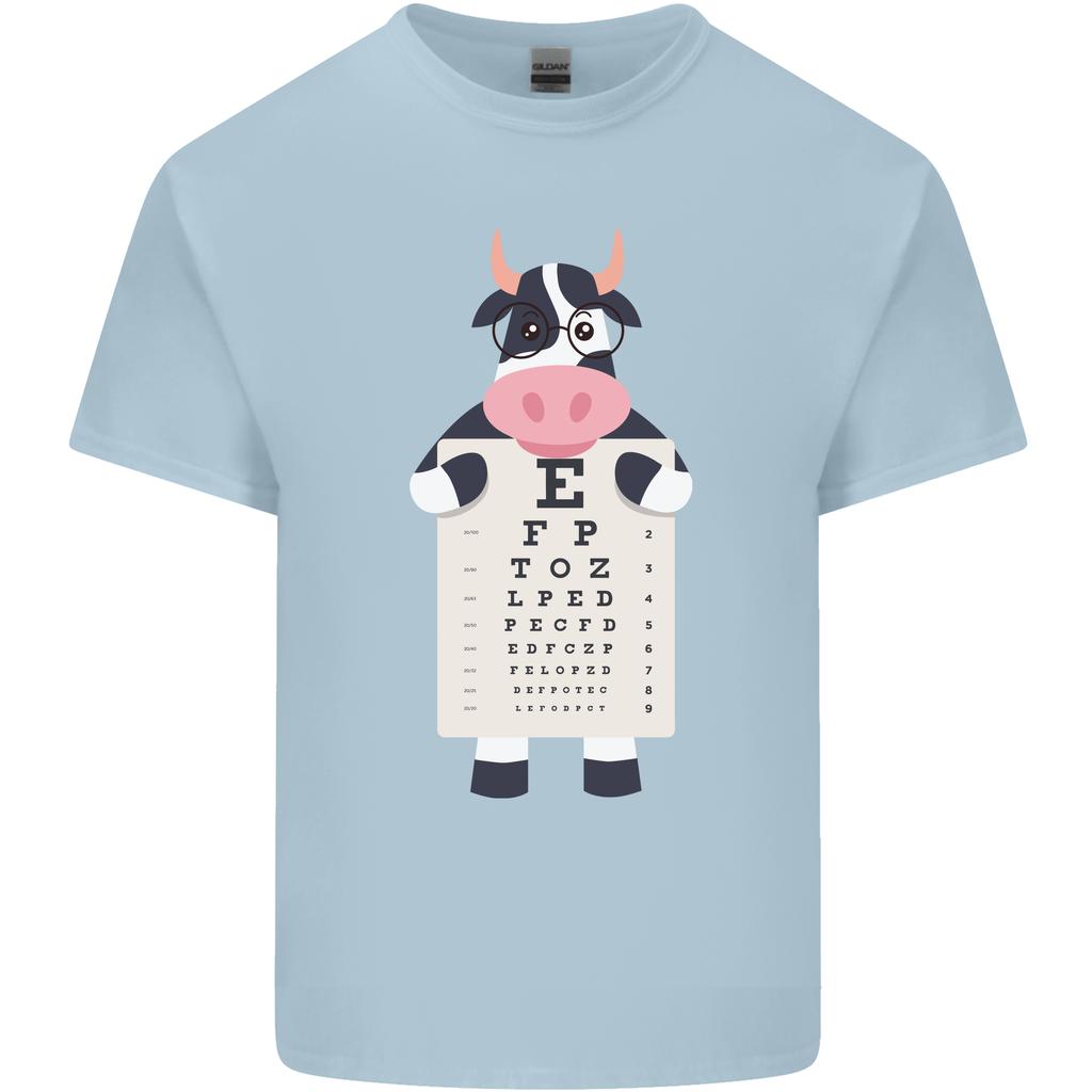 A Cow Holding a Snellen Eye Chart Glasses Unisexs Light Cotton TShirt