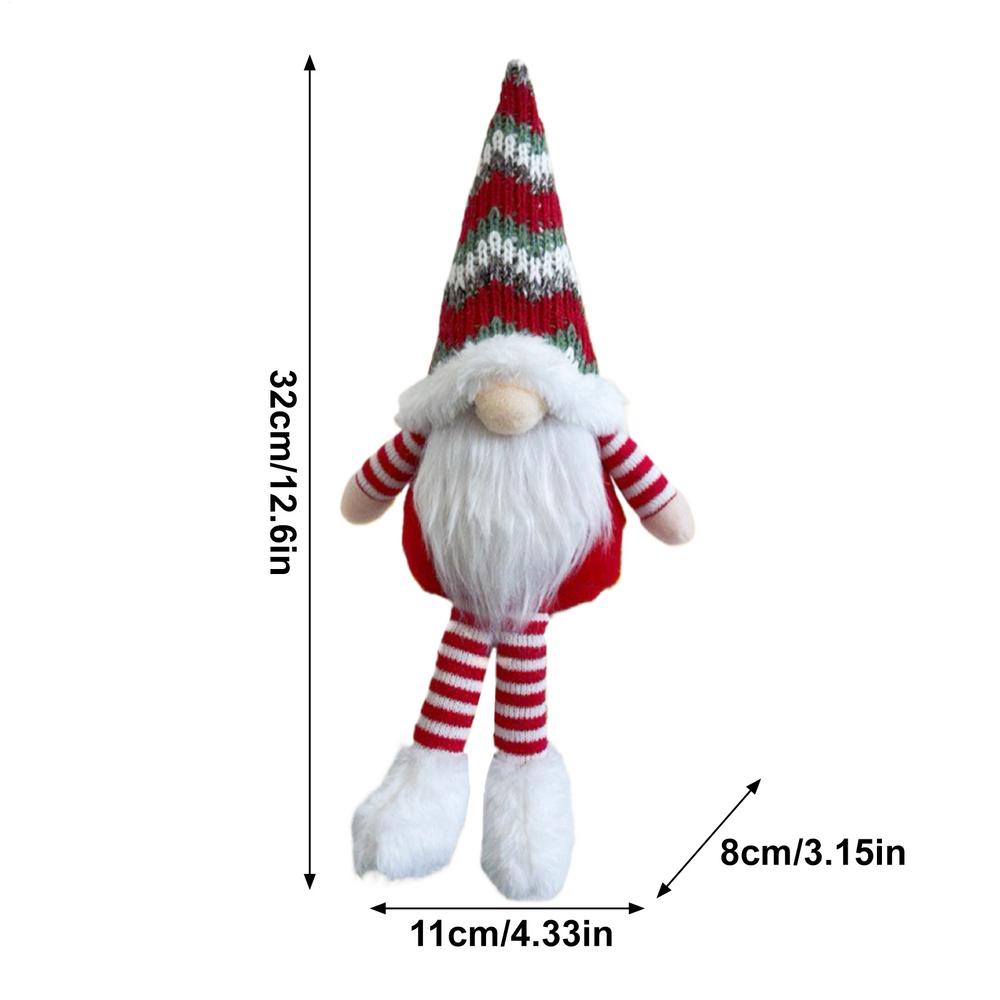 Christmas Gnome Festival Dwarf Doll Decorative Faceless Doll for Living Room Shelf Mantle Bedside Desk Counter Nightstand