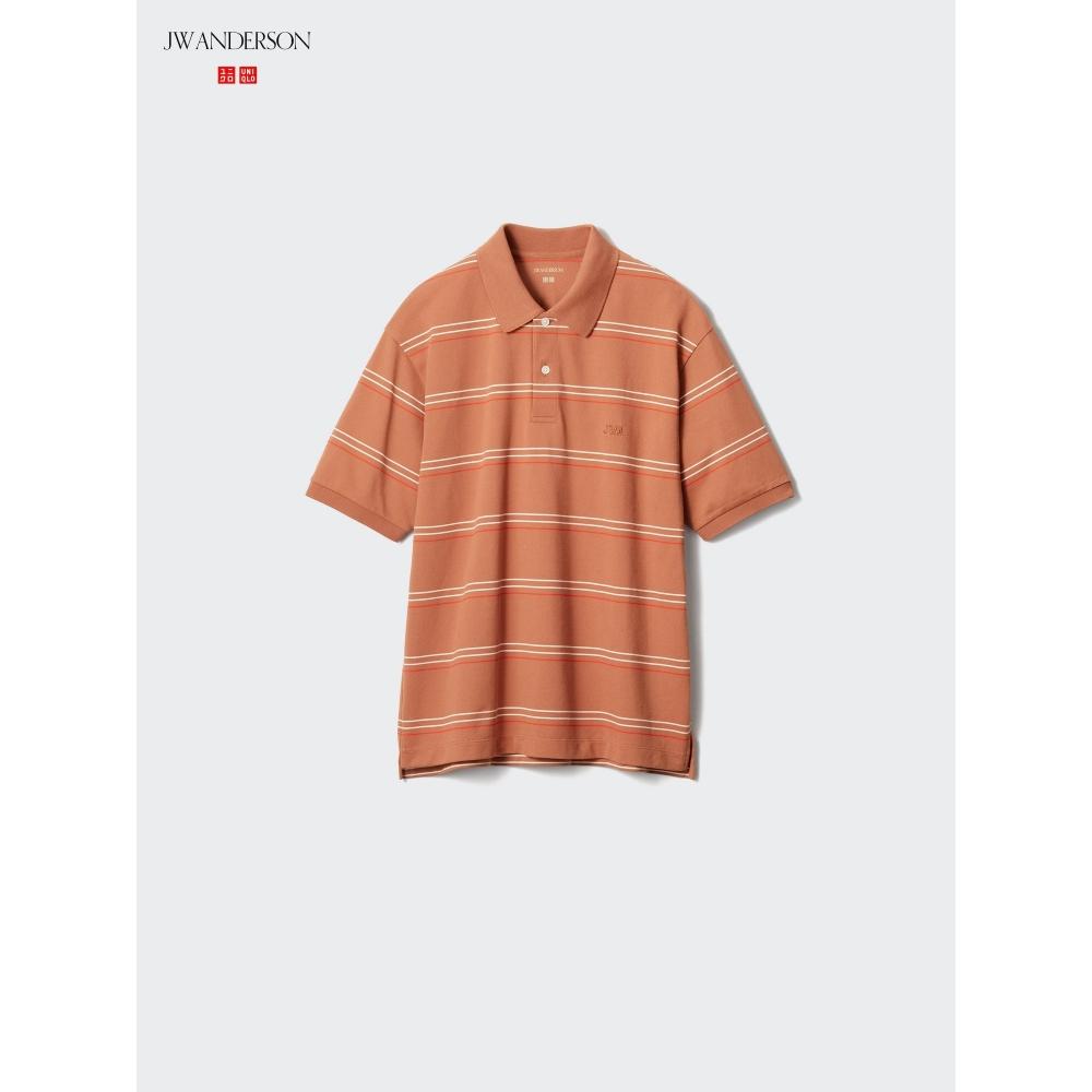 Uniqlo Japan Dry Kanoko Border Polo Shirt