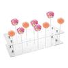 Akrylový stojan na cake pops Čirý držák na lízátka s 21 otvory Opakovaně použitelný stojan na dezerty pro domácí kuchyni pekárnu