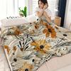1pc Bohemian Wildflower Plush Blanket - Soft Flannel Bedspread Suitable for All- Cozy Bed, Sofa, Travel & Office - Bedspread Gift (Hand Wash Only)