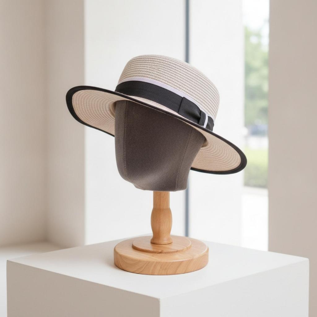 Velvet Mannequin Head Professional with Wooden Base Stable PinReceptive Hairpiece