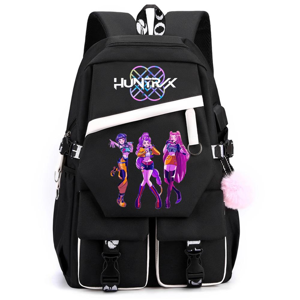 Sac à dos grande capacité imprimé Chasseurs de Démons Anime Kpop pour Adolescent Étudiant Fille Garçon Retour à l'École Sac à Livres Cadeau Enfant Femmes Sac de Voyage Imperméable
