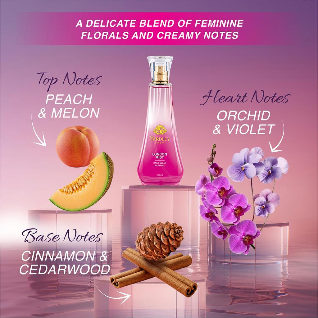 Yardley London London Mist Perfume For Women Floral Ozonic Fragrance 50ml Daily Wear Romantic Scent
