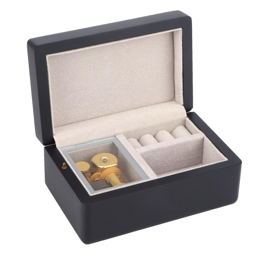 Pozytywka Innowacyjne Drewniane Pudełko Muzyczne do Przechowywania Biżuterii Ozdoba na Biurko Prezent Urodzinowy