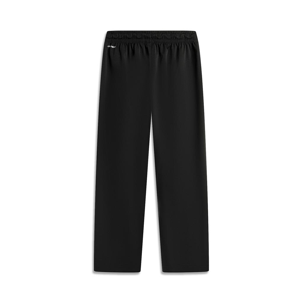Li-Ning Badfive Moisture-Wicking Loose Straight-Leg Knitted Sports Pants Men Bottoms Black AKLU201-1