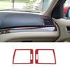 Red Carbon Fiber Dashboard Side Air Vent Outlet Trim For BMW 3 Series E46 98-05