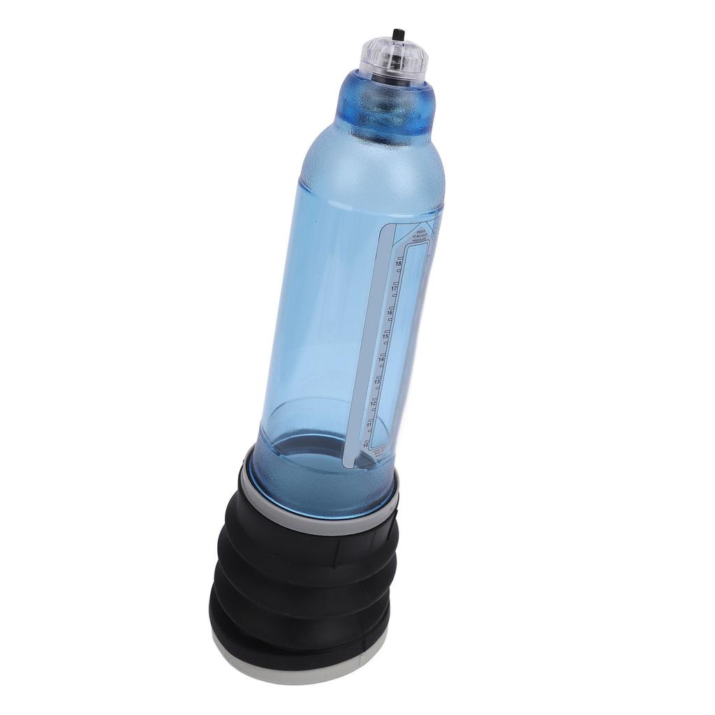Manual Penis Vacuum Pump Transparent Cylinder Rehabilitation Training Safe Penis Extend Pump for Men Blue