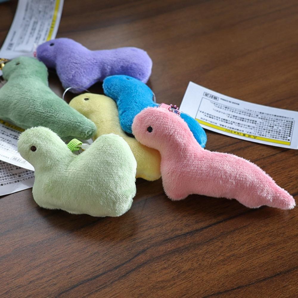 

Cartoon Dinosaur Doll Pendant Soft Dinosaur Bag Pendant Creative Plush Dinosaur Keychain Kids