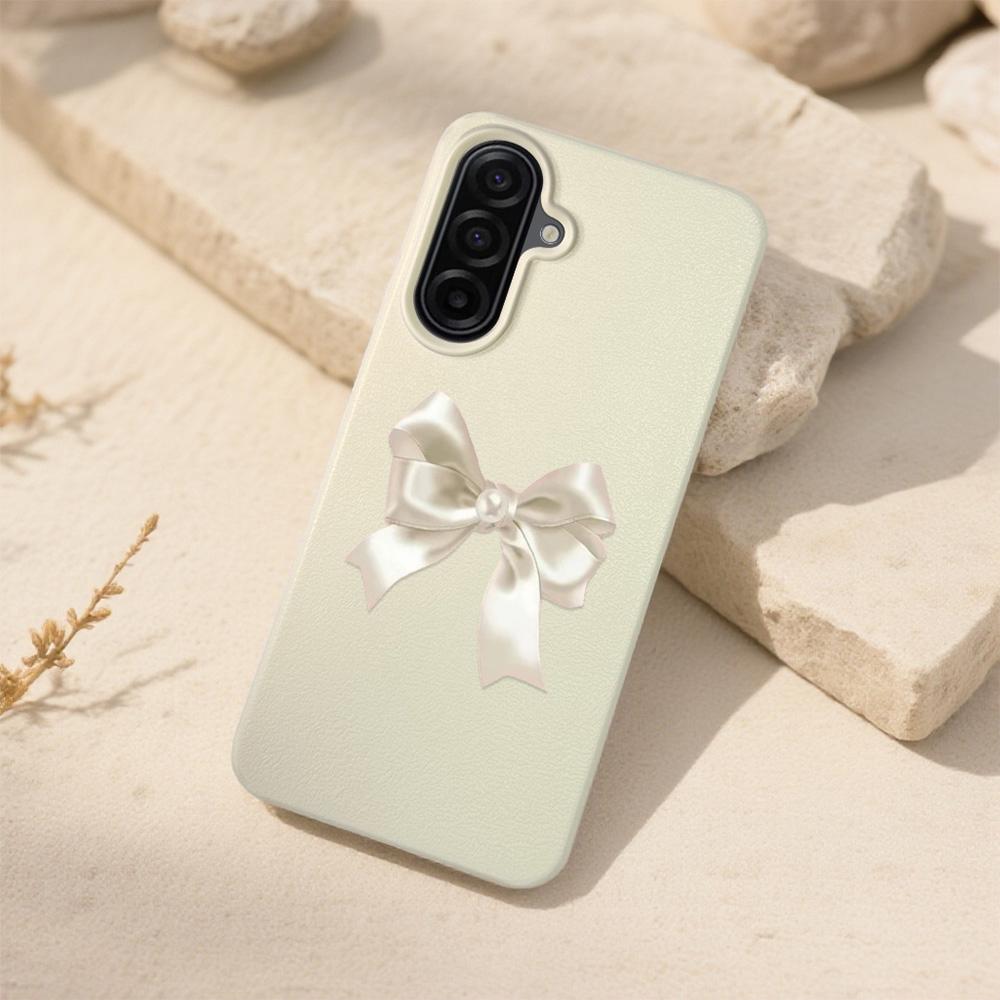 

Shiny Pink Bowknot Phone Case For Samsung S23 S24 S25 Ultra FE A17 A26 A36 A56 A05S A06 A07 A15 A16 A34 A35 A53 A54 A55 Case Samsung A17