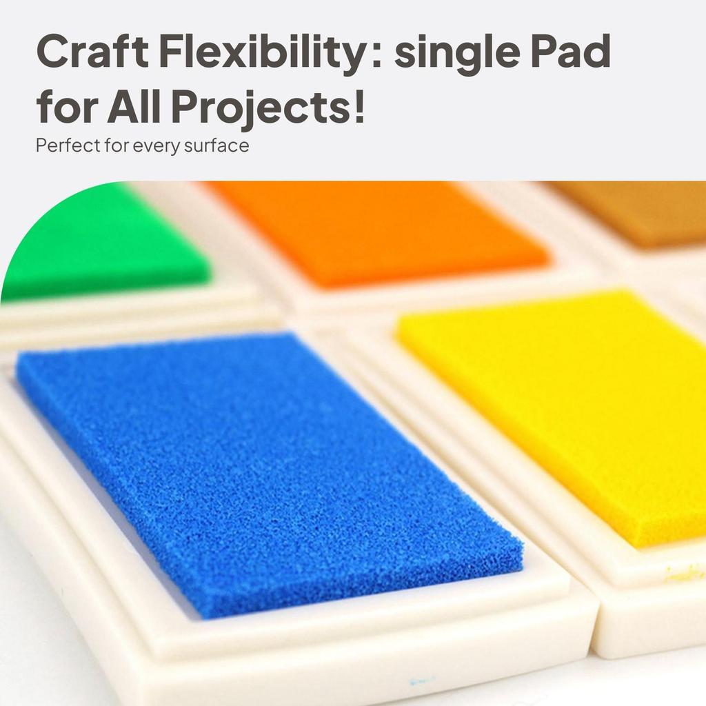 Creative DIY Ink Pad Blank Set Rubber Stamps Empty Ink Pad Stationery Album for Scrapbooking Paper Decoration