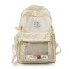 Schoolbag new sweet striped backpack schoolgirl class polka dot schoolbag leisure travel lace bow backpack
