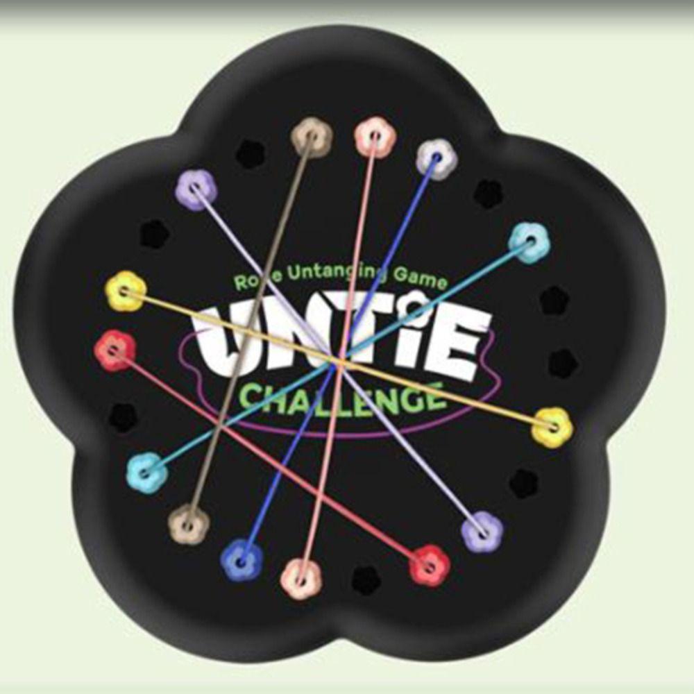 Logical Thinking Kid Rope Knots Game Challenge Color Rope Threading Board Game  Kids Gifts