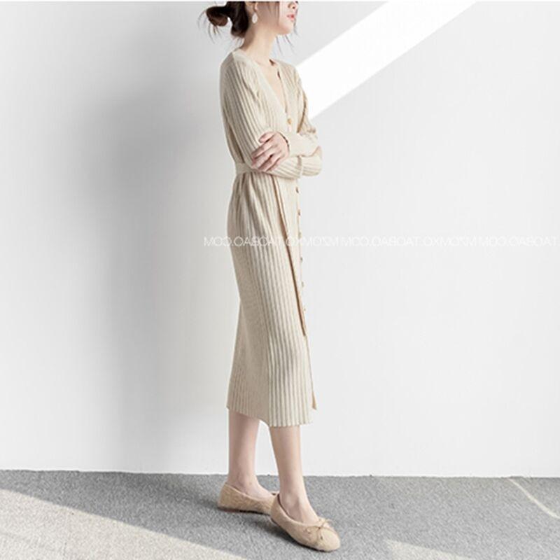 New Women's Clothing Temperament High-end Sense Light Luxury Celebrity Fried Street Knitted Dress