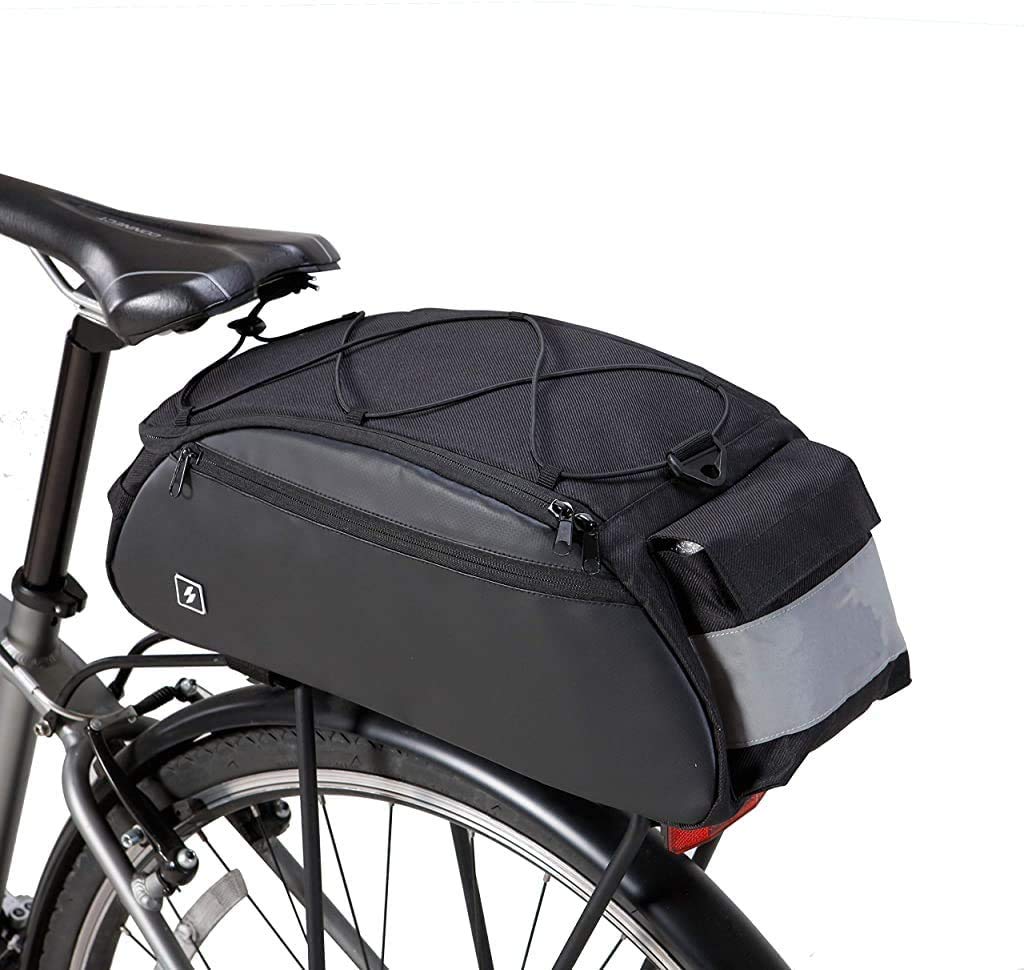 Bicycle Bag, Rear Bag, Seat Bag, Backpack, Motorcycle/Road Bike Bag, Large Capacity, Waterproof, with Reflective Tape (142092, 10L)