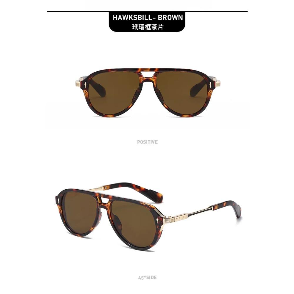 Fashionable Metal Sunglasses Party Gatherings Stage Performances Street Photography Fashion Wear Take UV Resistant Glasses