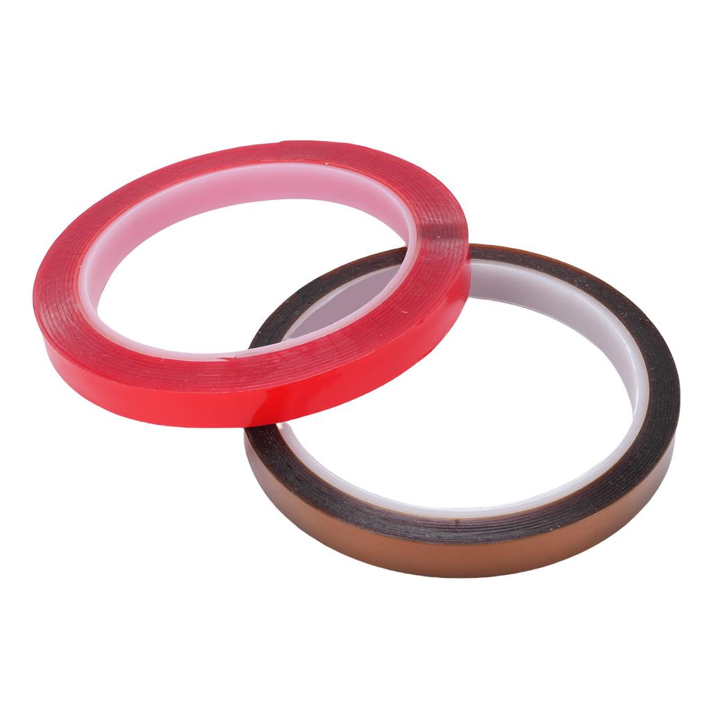 2 Rolls Thermal Sublimation Press Tape Red and Brown Color High Temperature Polyimide Tape for