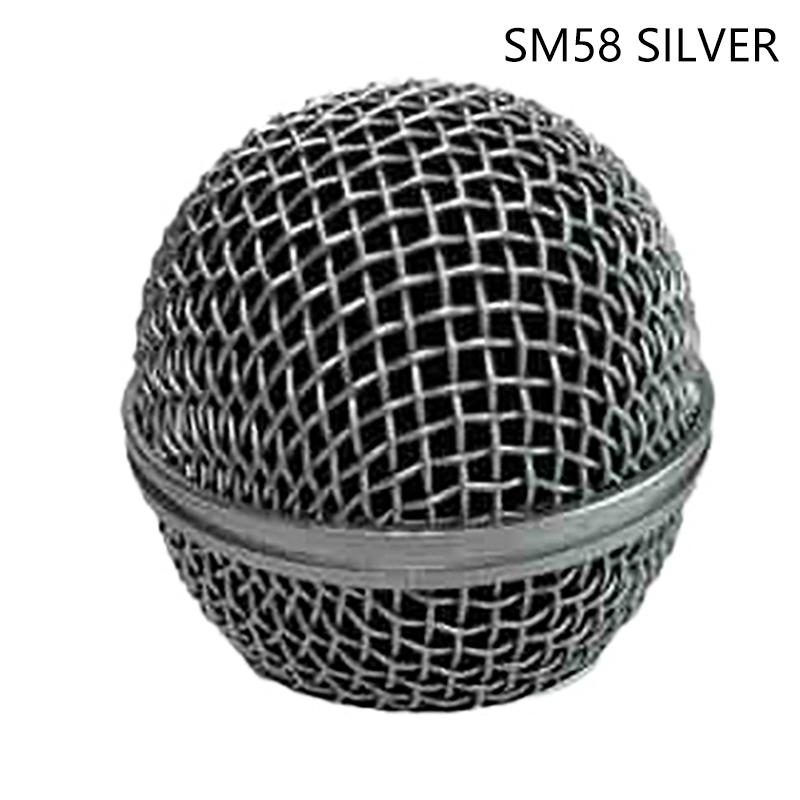 Microphone Replacement Head Steel For Sm58 Q7 Mesh Handheld Microphone Grill Mesh Head Fits Shure Beta 58A