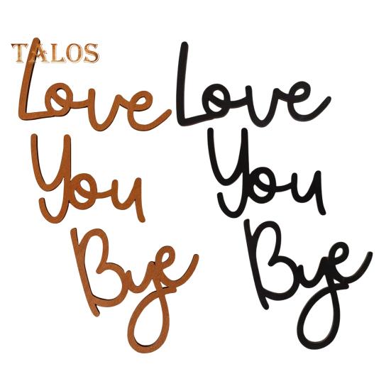 Wooden Wall Decor Sign Love You Bye Sign Home Decor Entryway Wall Letter Ornament Housewarming Wedding Gift for Couples Family
