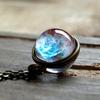 SUMENG 2024 New Fashion Round Universe Pendant Necklace for Women Jewelry Party Christmas Gifts