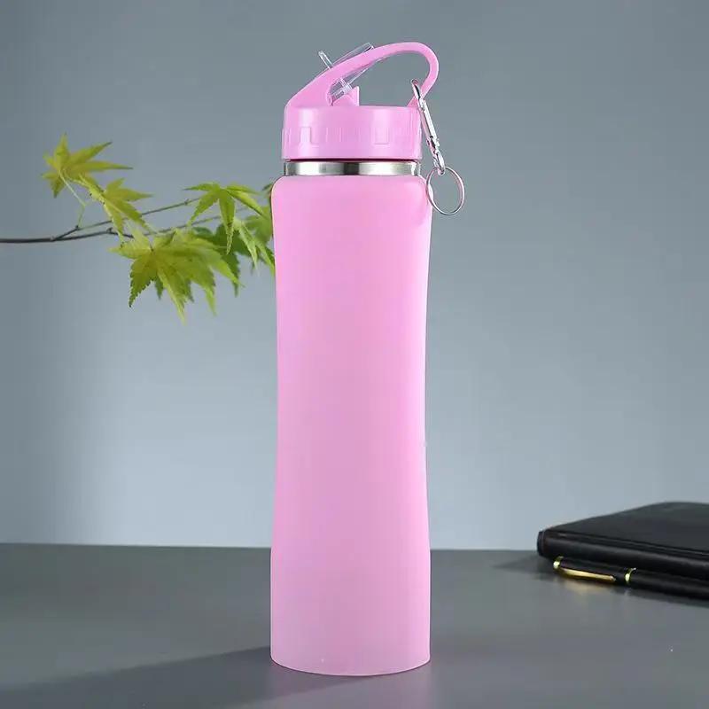 600ml Isolierte Edelstahl-Wasserflasche (304) mit Strohhalm, Hochwertige Fitness- & Fahrradflasche, Perfektes Geschenk für Männer und Frauen