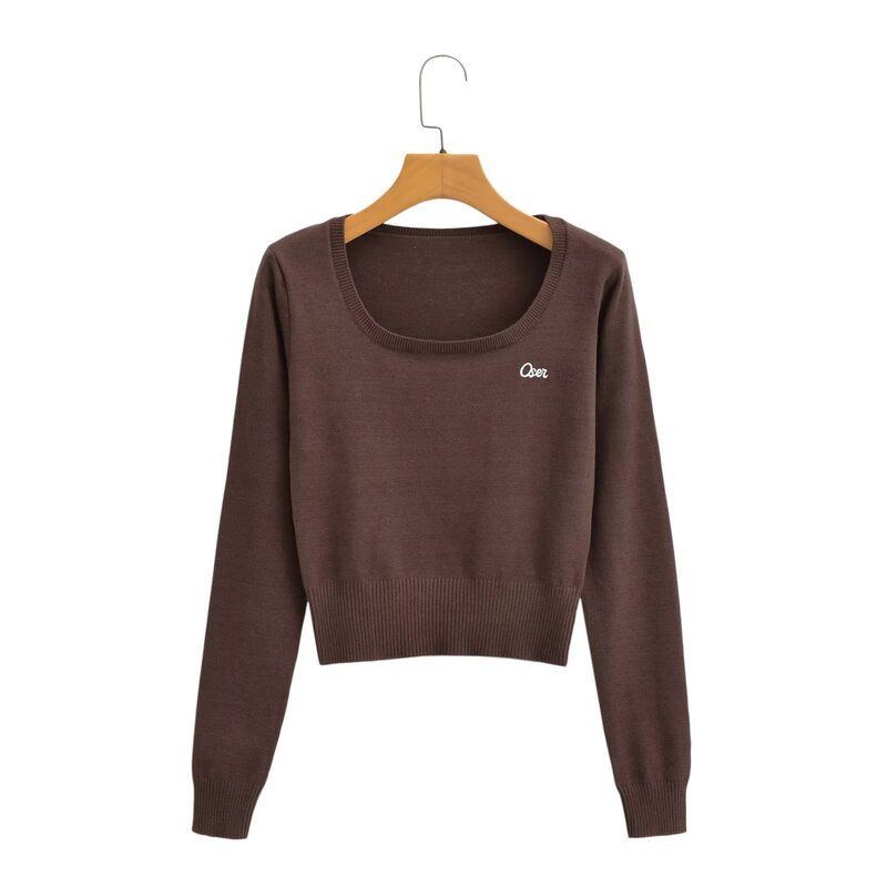 Fashion Wind 2023 New Fall Women's Clothing Elegant Lazy Shoulder Long Sleeves Knitwear Tops Uwv930010