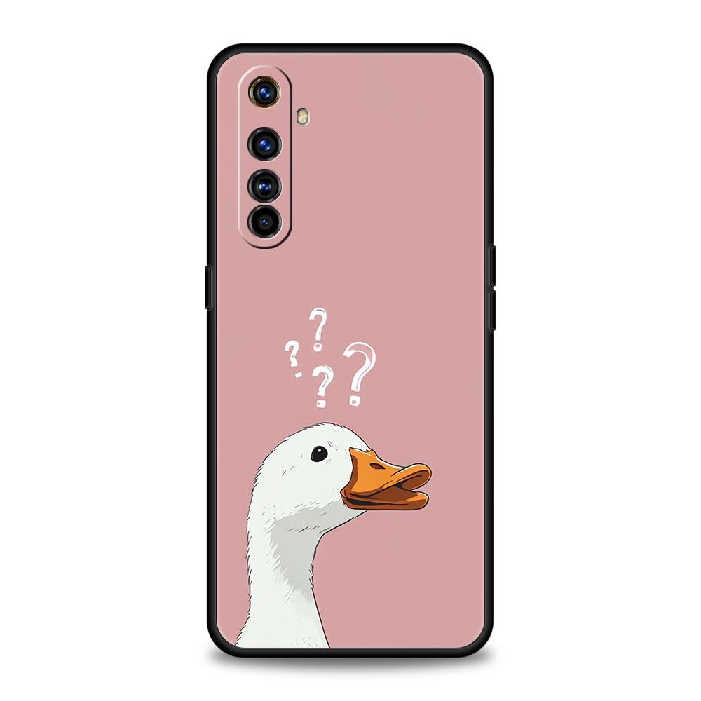 Funny Duck Phone Case For Realme 13 12 10 9 8 7 GT3 GT5 GT2 Pro Plus 5G C21 C25 C35 GT Neo 2 3 3T 5 Cover