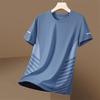 Herr Snabbttorkande T-shirt Andningsbar Atletisk Sommar T-shirt Lös Passform Nät T-shirt för Löpning Gym Fitness Träning Utomhuspass