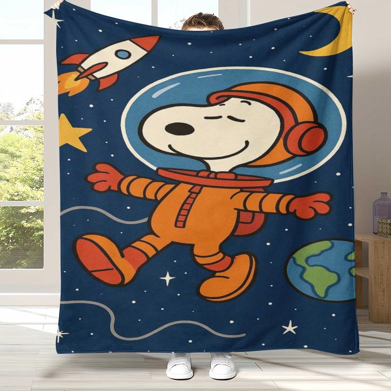 

Cute Snoopy Dog Cartoon Flannel Blanket,Ultra Soft Warm Plush Throw for Home Bedroom Bed Sofa Cover Camping Picnic gift 75x90cm