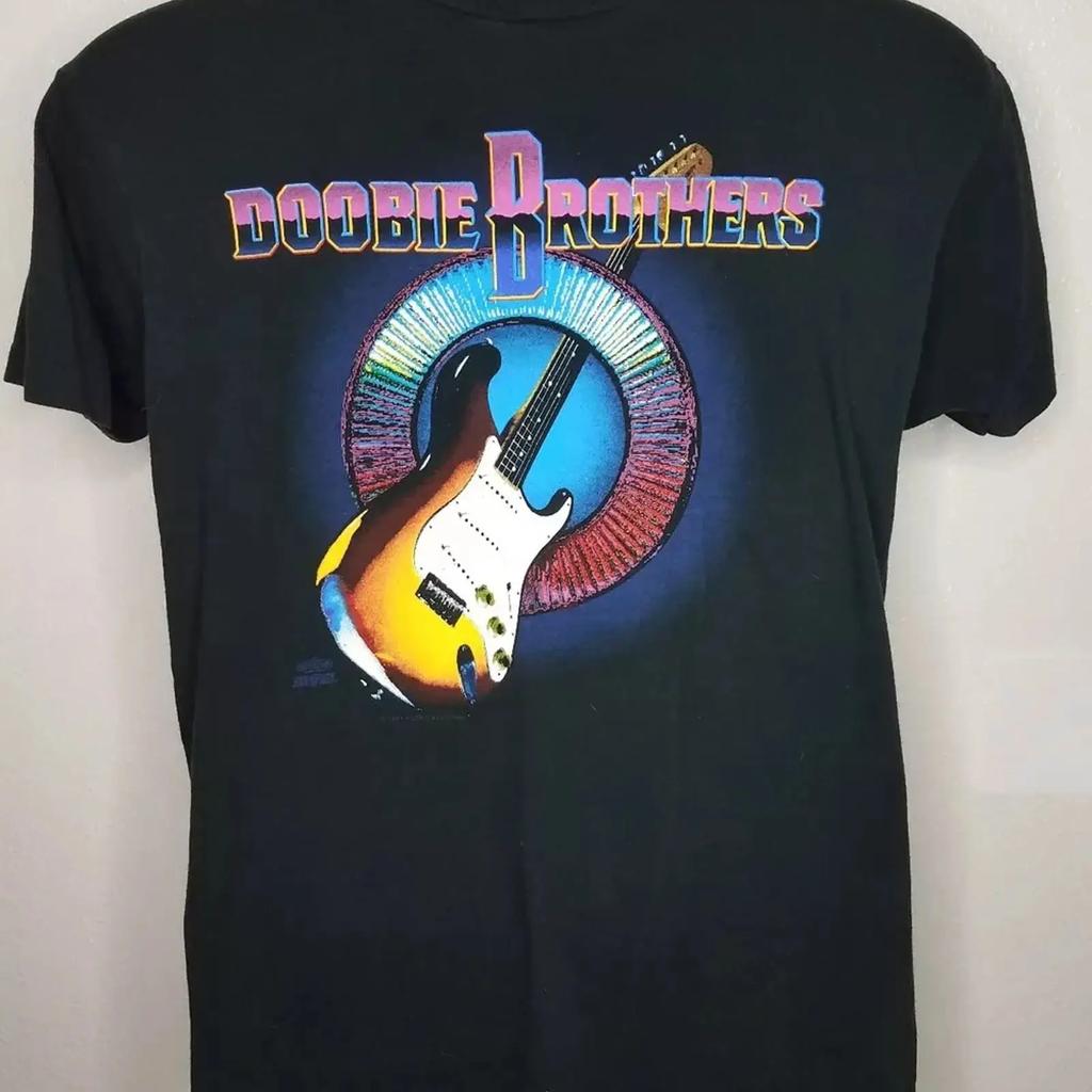 The Doobie Brothers Vintage Concert Tour Cotton Black Full Size T Shirt Tr965 Vintage Comfortable Graphic