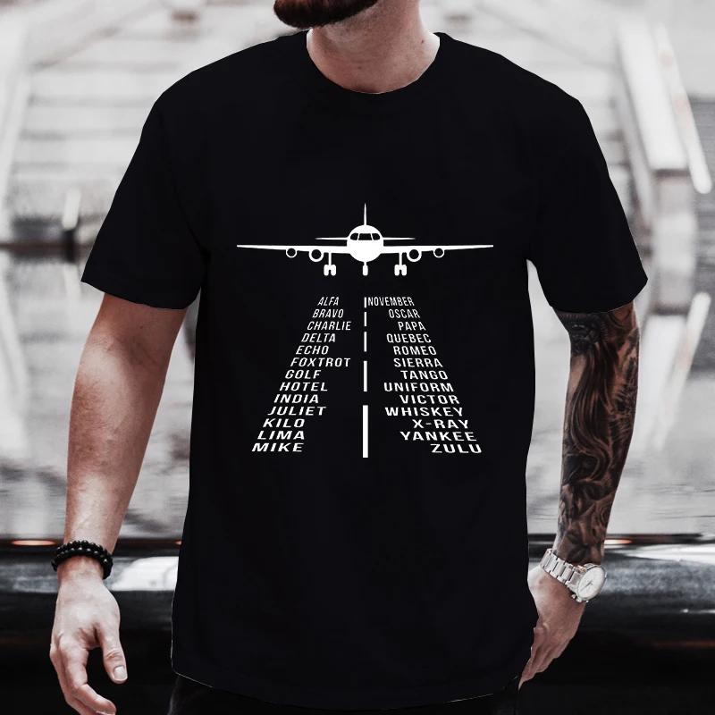 Airplane Travel Women Men T Shirt Summer Tops Women Men's Tops Funny Pilot Tee Aviation Alphabet Shirt Mens T Shirt Male Clothes