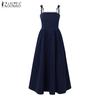 ZANZEA Womens Summer Casual Straps Sleeveless Slip Dress