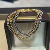 French Red Rope Woven Bracelet Plated With 18K Chain Gold Beads Hand-Woven Lucky Lavender Purple Hand Rope