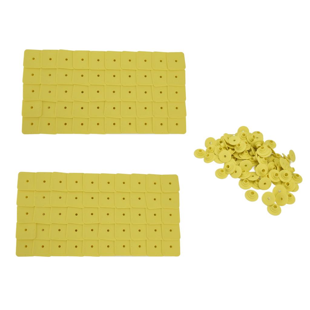 100Set Plastic Ear Tag Set Livestock Pig Cow Sheep Ear Labels Markers Accessory for Identification