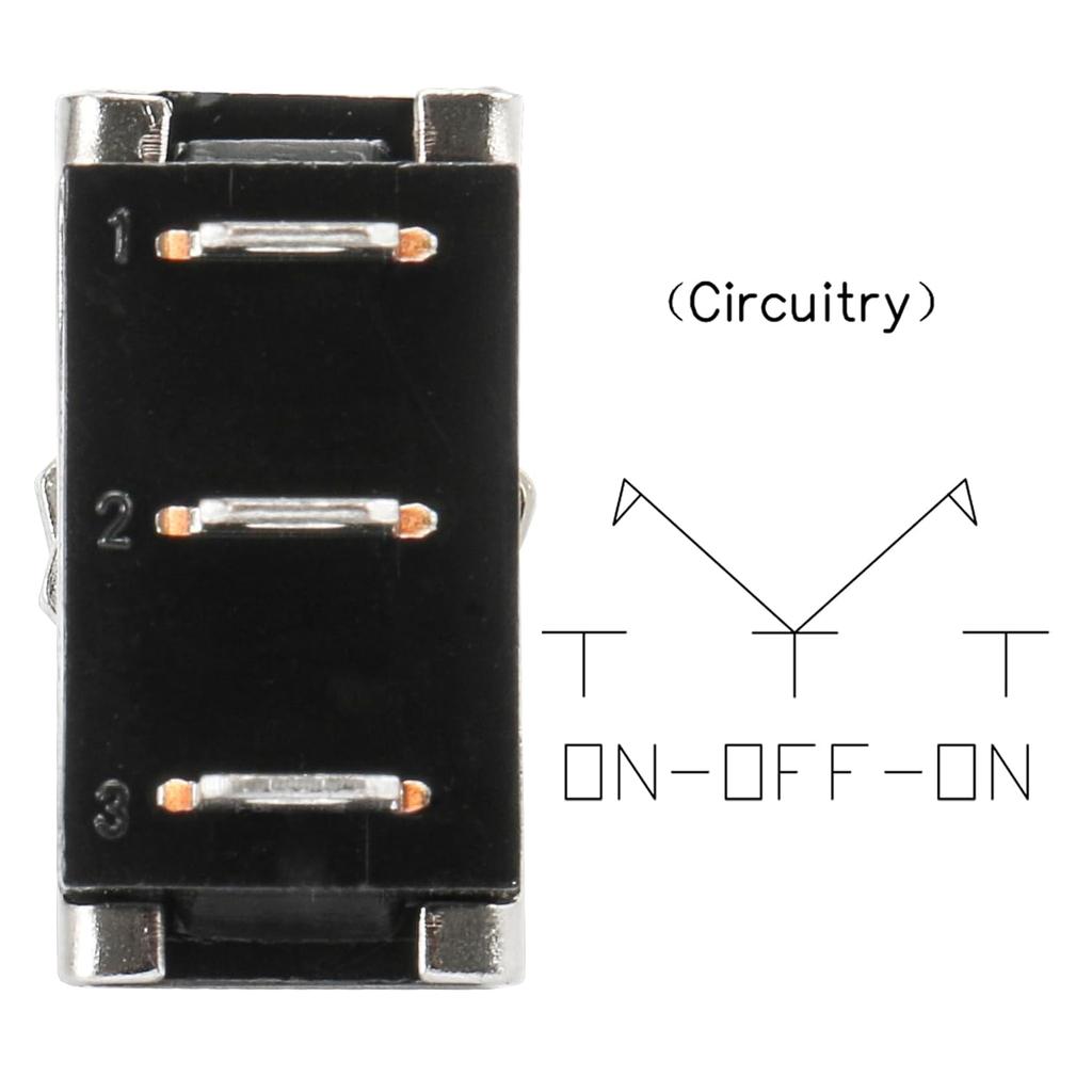 Heschen Metal Toggle switch Flick Flip, KN3D-103, 12V 25A, SPDT, ON/OFF/ON, 3 Positon, 3 Pin, for Car Dash Light