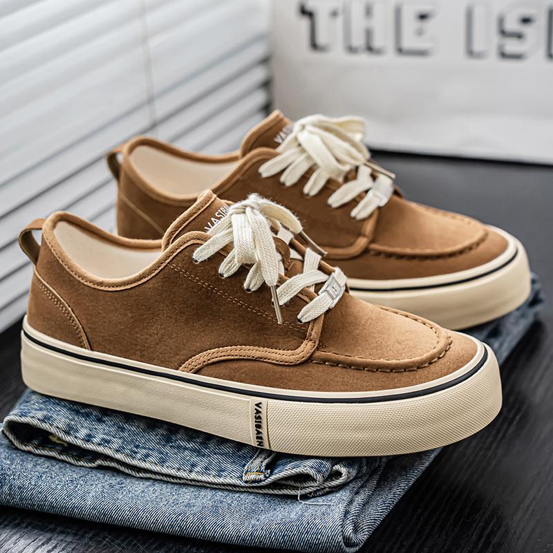 Men 's Casual Four Seasons Fashion Canvas Skateboarding Students Comfortable Sneakers Boys Trending Soft Sole Breathable Shoes