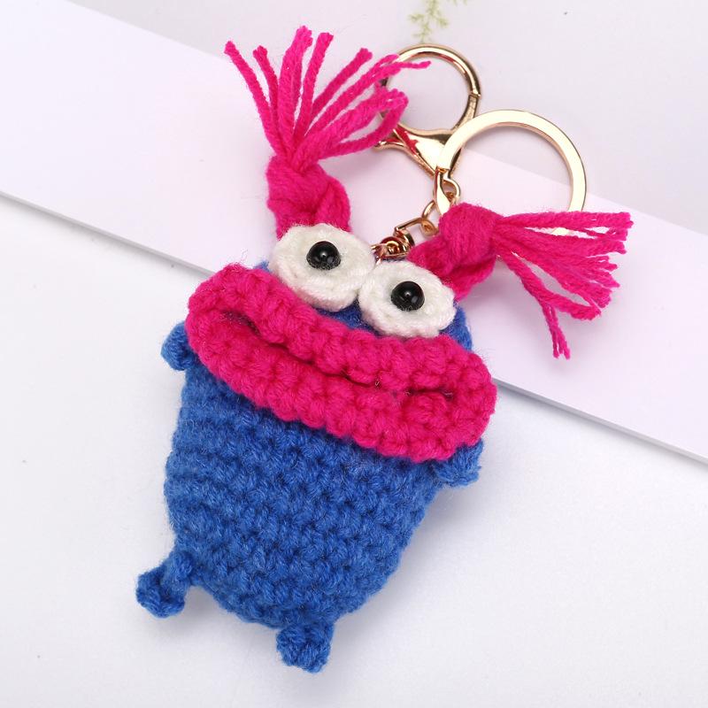 

Брелок-кукла-лягушка ручной работы из жареных волос - забавная подвеска-сумка