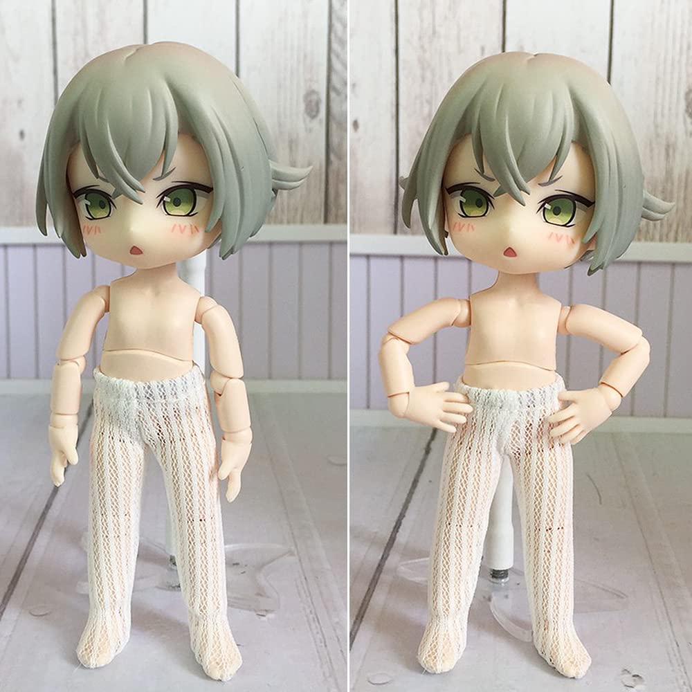 Obitsu 11 OB11 Size Costume for Obitsu Doll 11cm Body, Lace Stockings and Tights, White, Set of 2