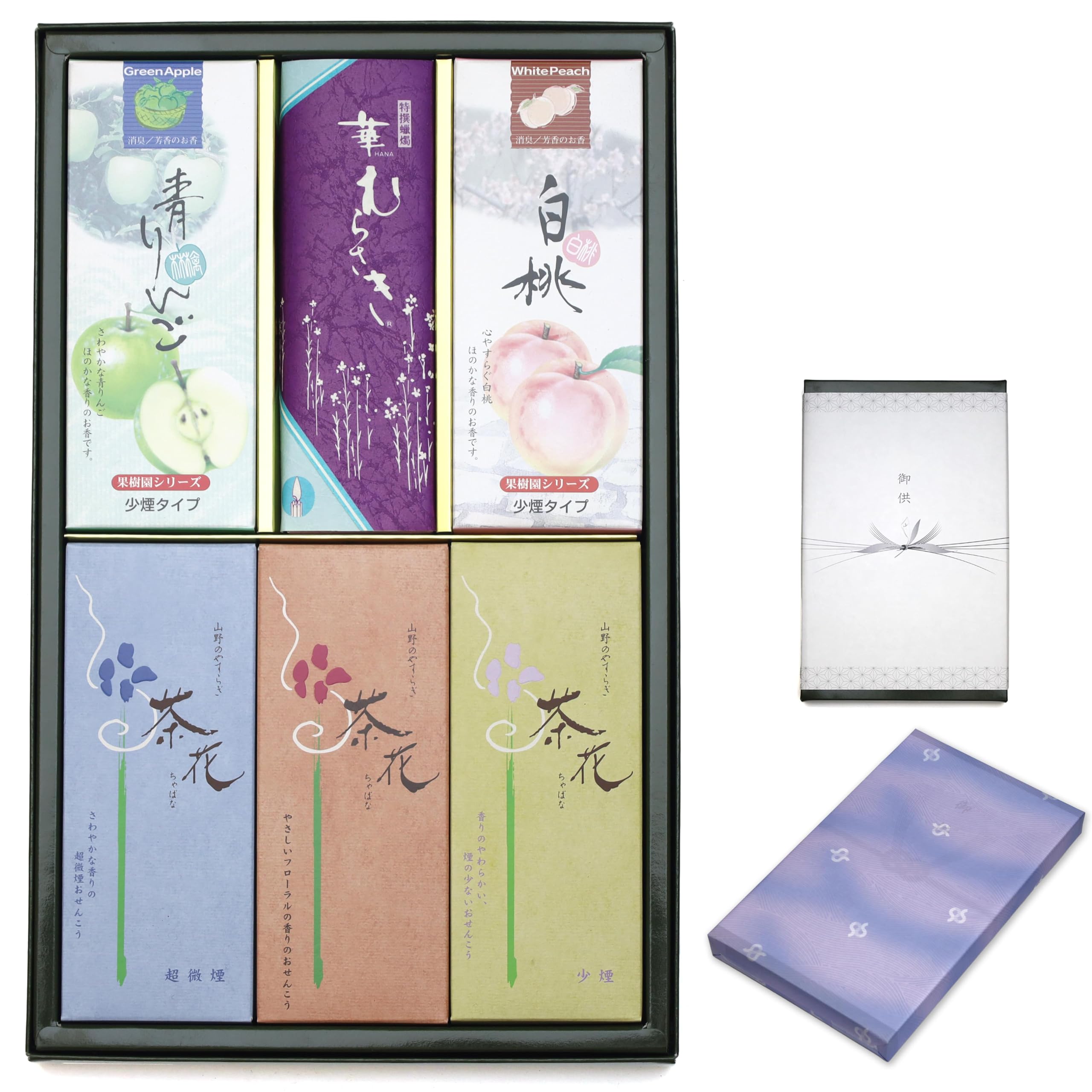 

First Bon Festival Incense Gift Set [Assorted Tea Flowers, Sandalwood, with Inner Wrapping and Candle] Sympathy Gift for the 49th Day or First