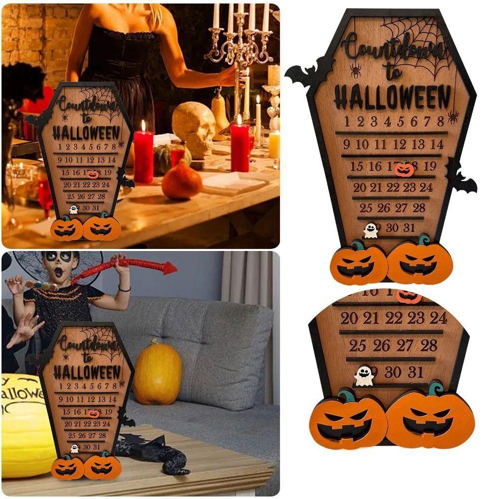 Ornament Desktop Decoration Pumpkin Ghost Holiday Decor Halloween Theme Countdown Calendar Family