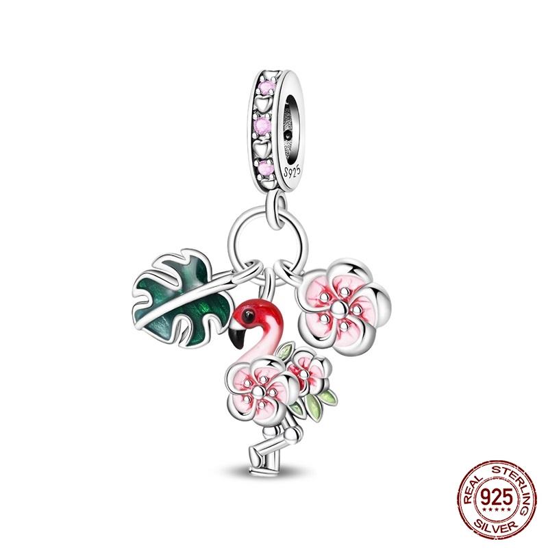 New Copper Cactus Flower Bird Bear Pony Bag Charms Beads Fit Charms Brand Original Bracelet Diy Fine Jewelry Gift