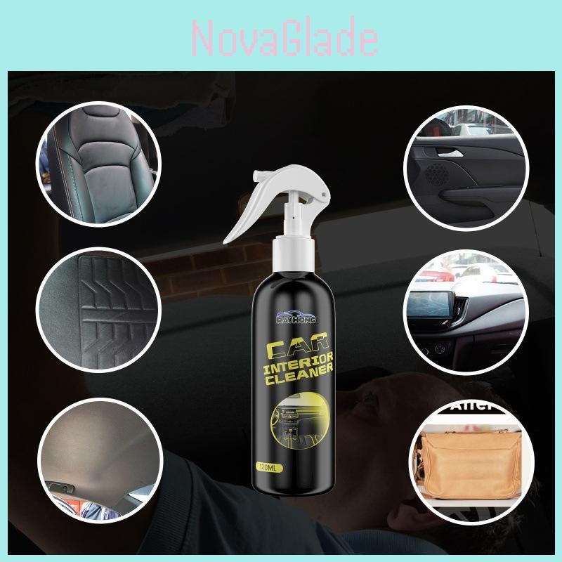 Rayhong Car Interior Restoration Cleaner Premium Plastic Dashboard And Leather Care Solution 120ml For Effective Cleaning And Stain Removal