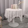 White Lace Table Cover Tablecloth Dust-proof Home Decor